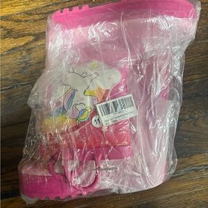 Girls Pink Unicorn Waterproof Rain & Snow Boots